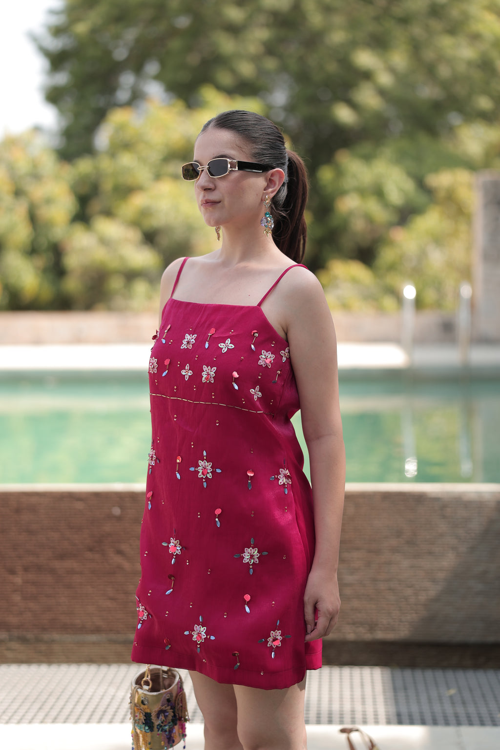 Misty Coast Dress in Barbie Pink