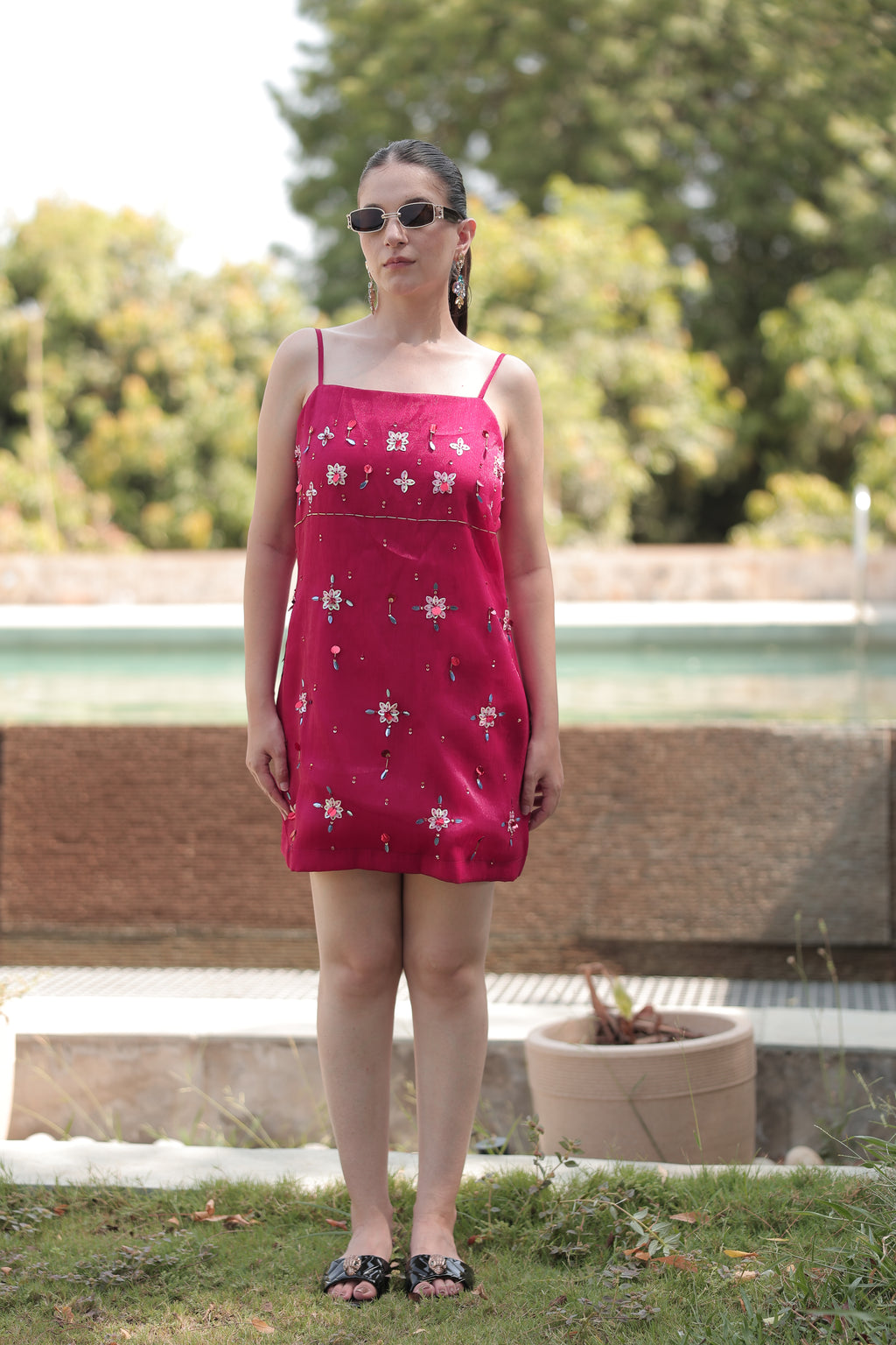 Misty Coast Dress in Barbie Pink