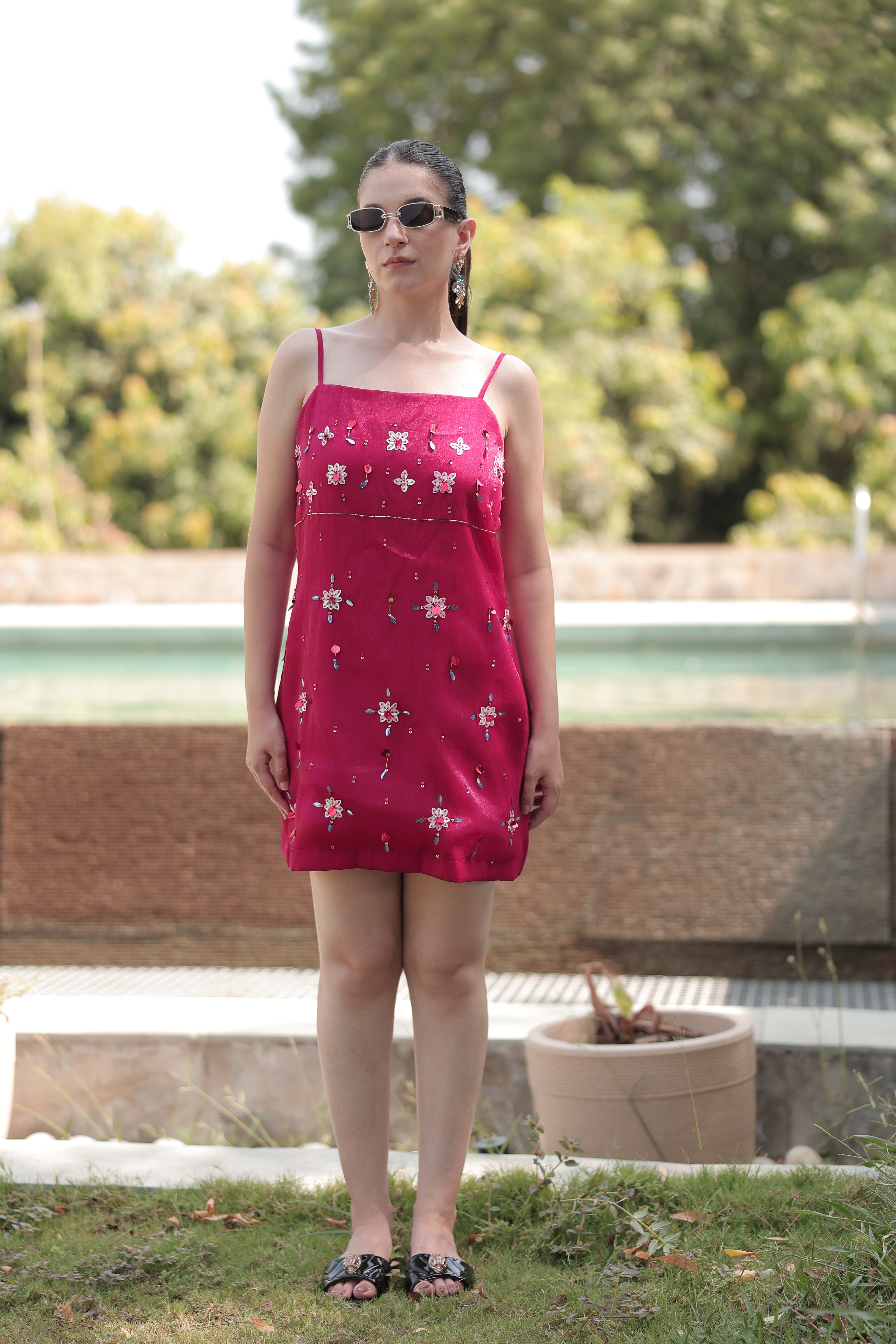 Misty Coast Dress in Barbie Pink