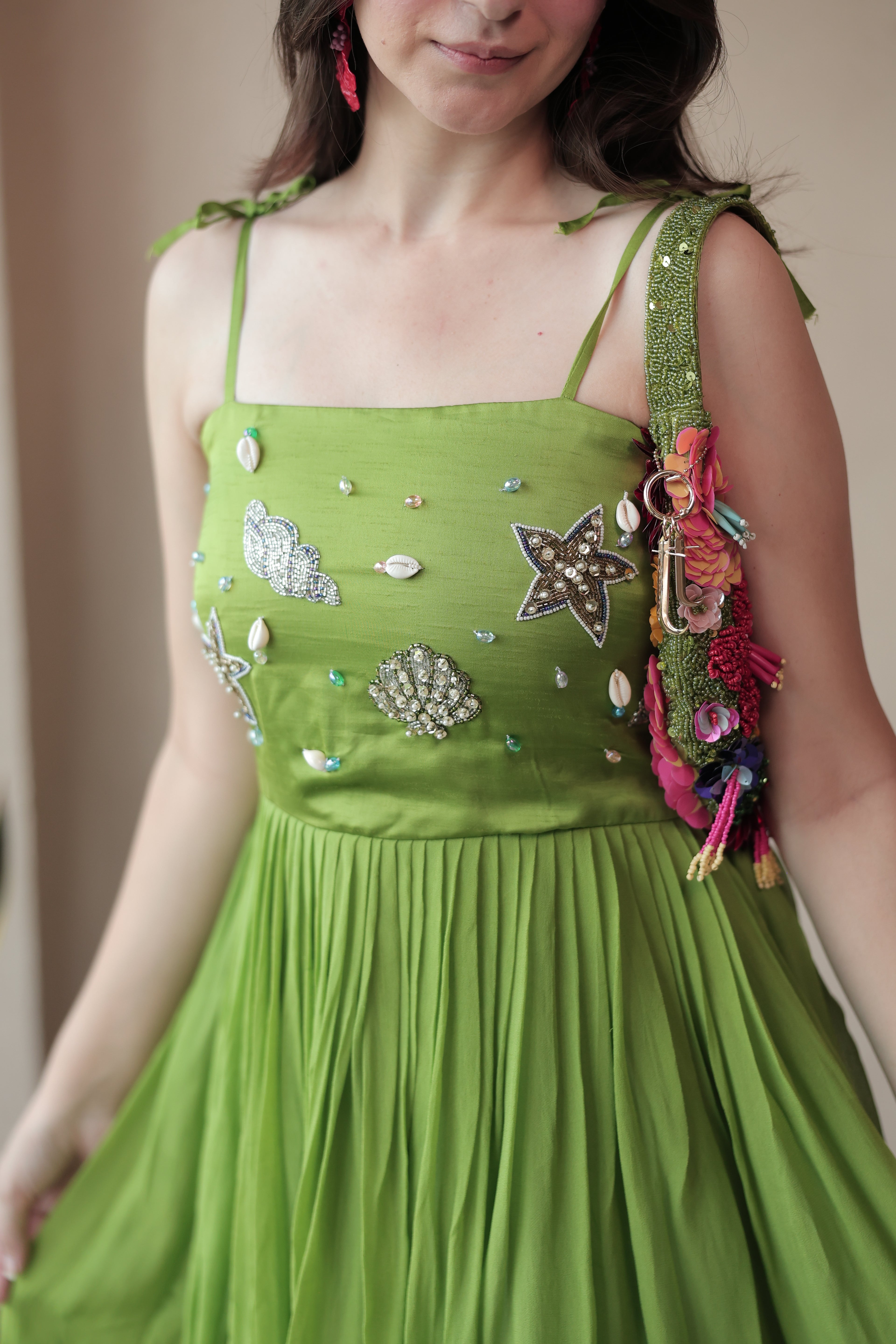 Mermaid Off Duty Dress in Matcha Green