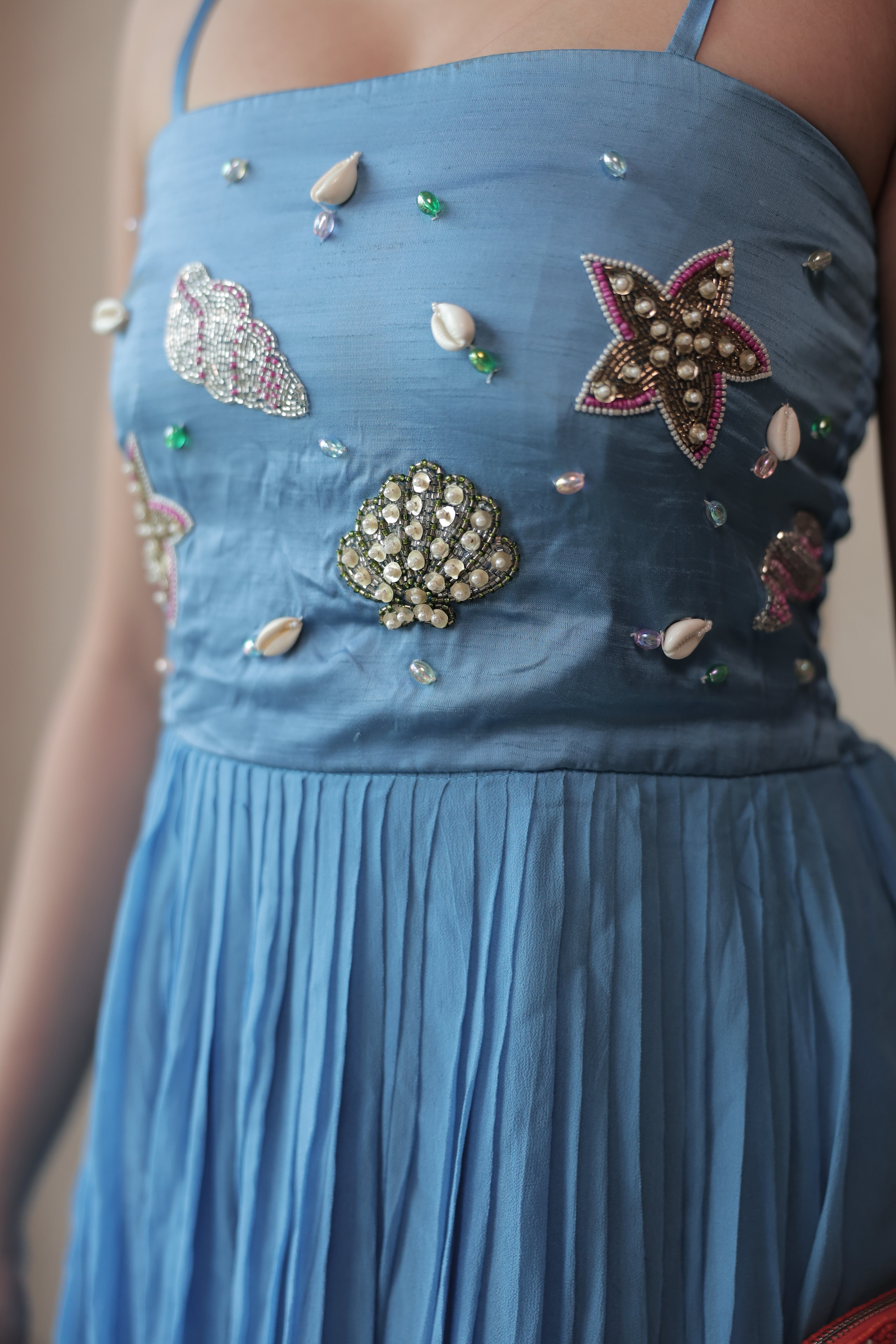 Mermaid Off Duty Dress in Angel Blue