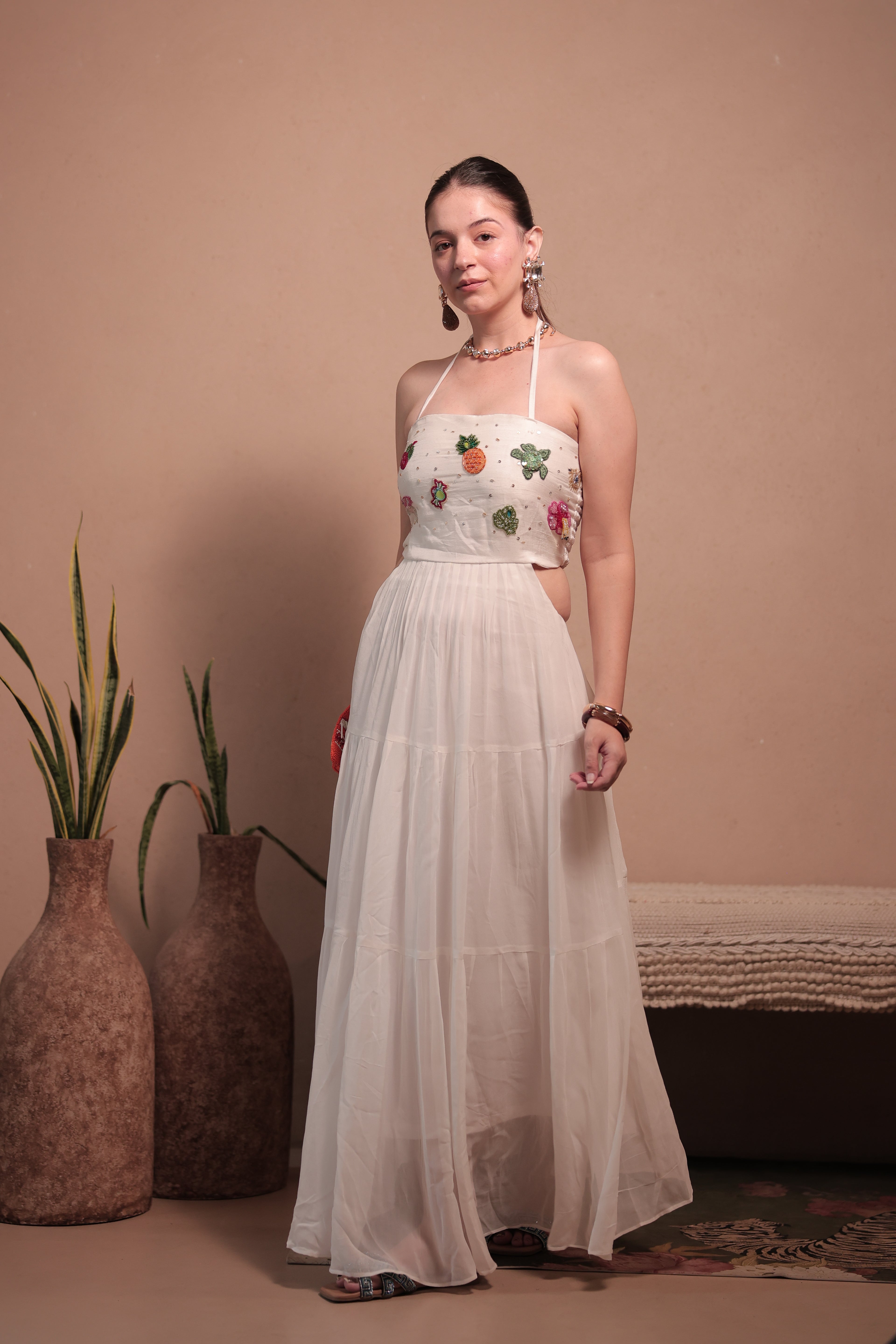 Summer Trinkets Maxi dress Marshmallow White