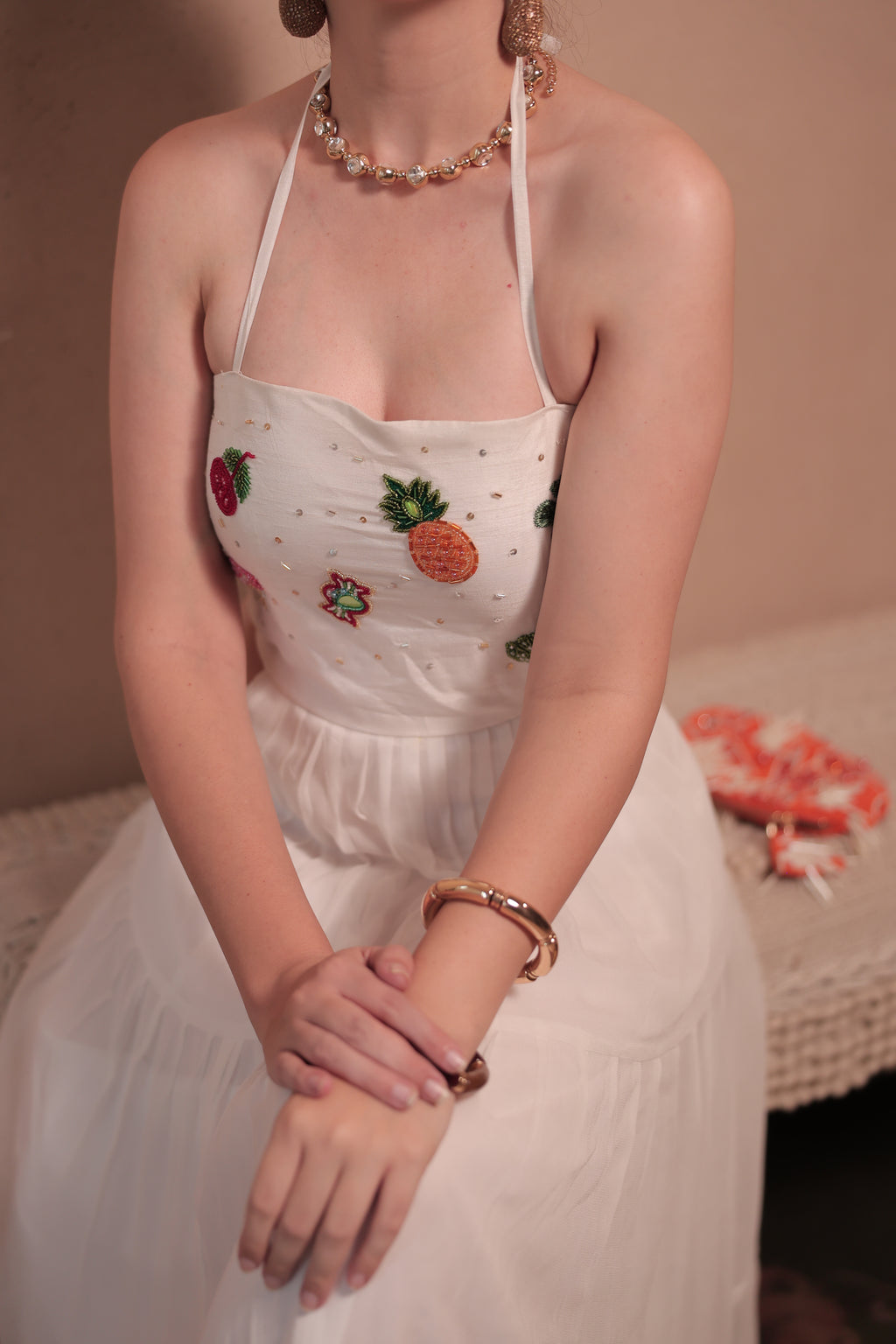 Summer Trinkets Maxi dress Marshmallow White