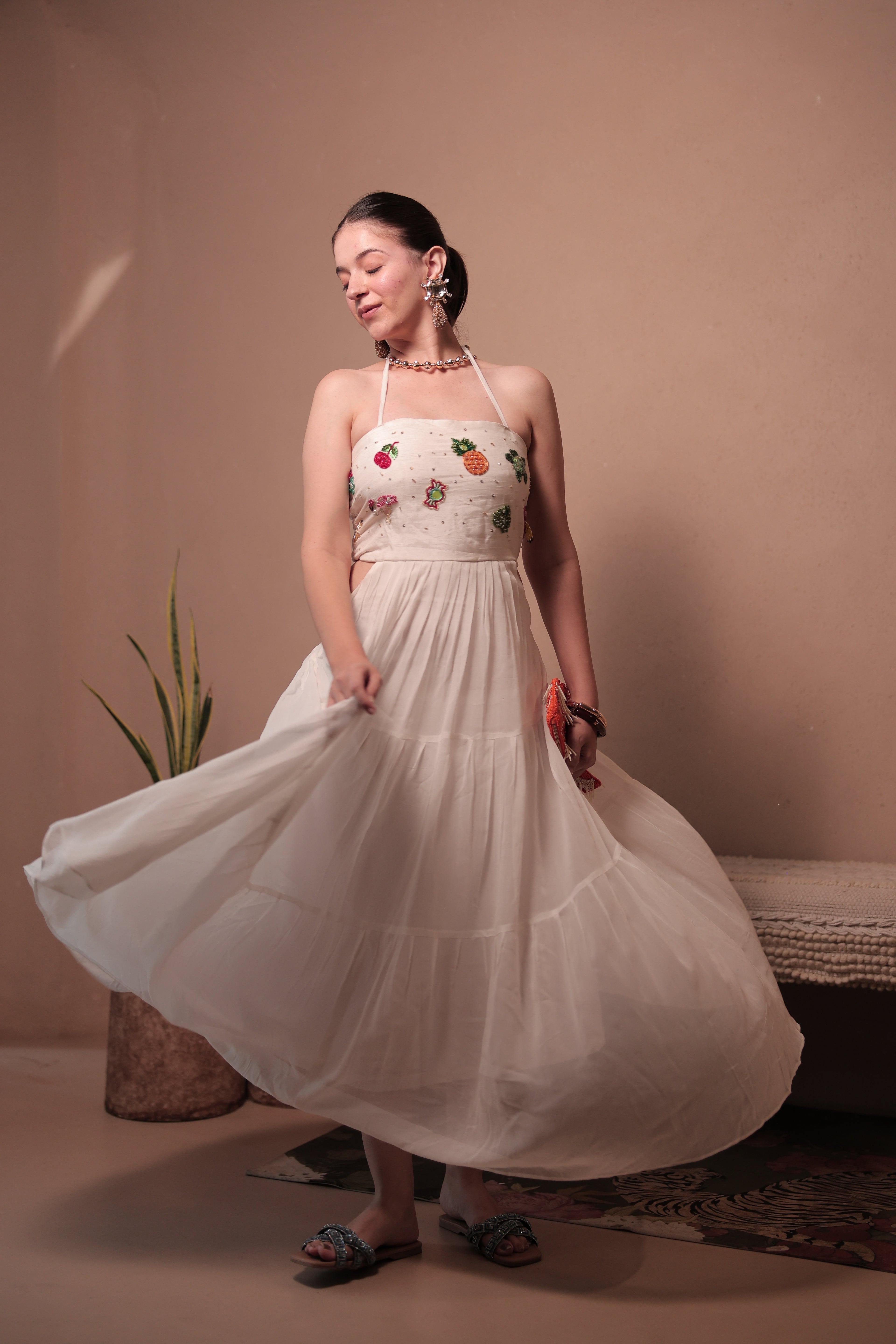 Summer Trinkets Maxi dress Marshmallow White