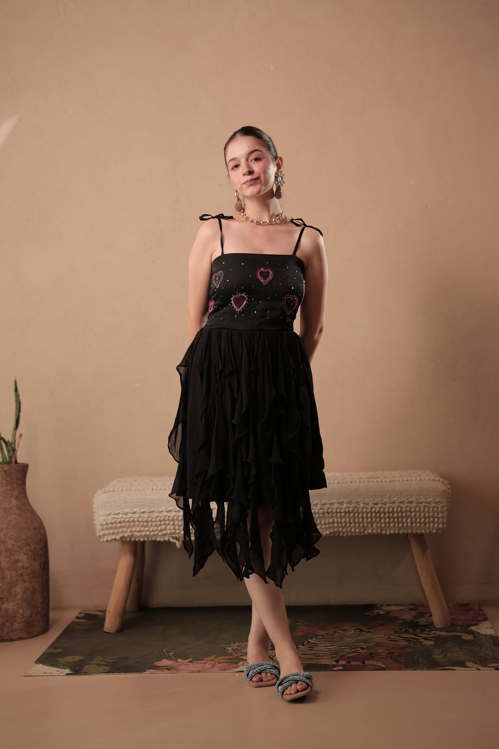 I Heart You Dress in After Dark Black