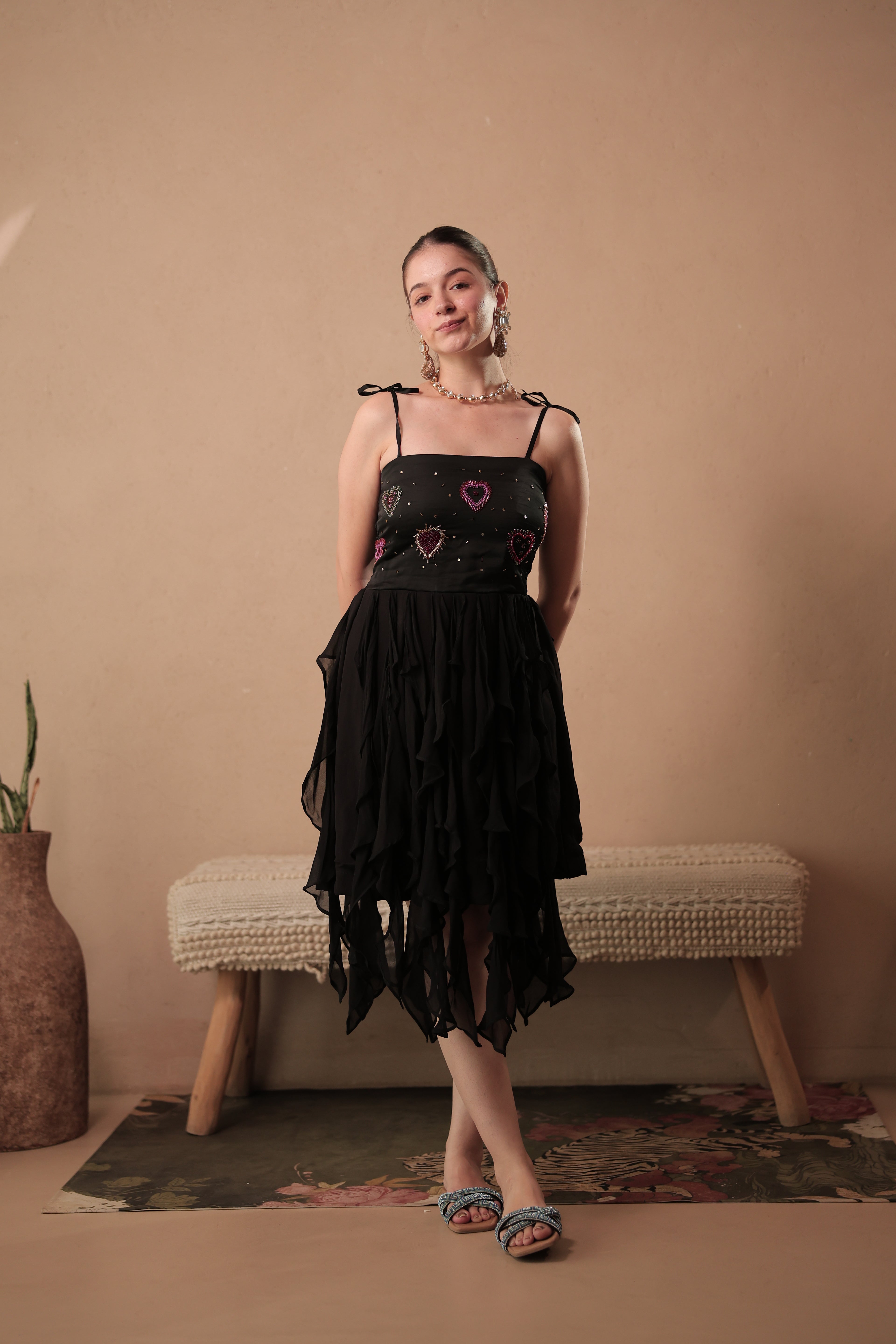 I Heart You Dress in After Dark Black