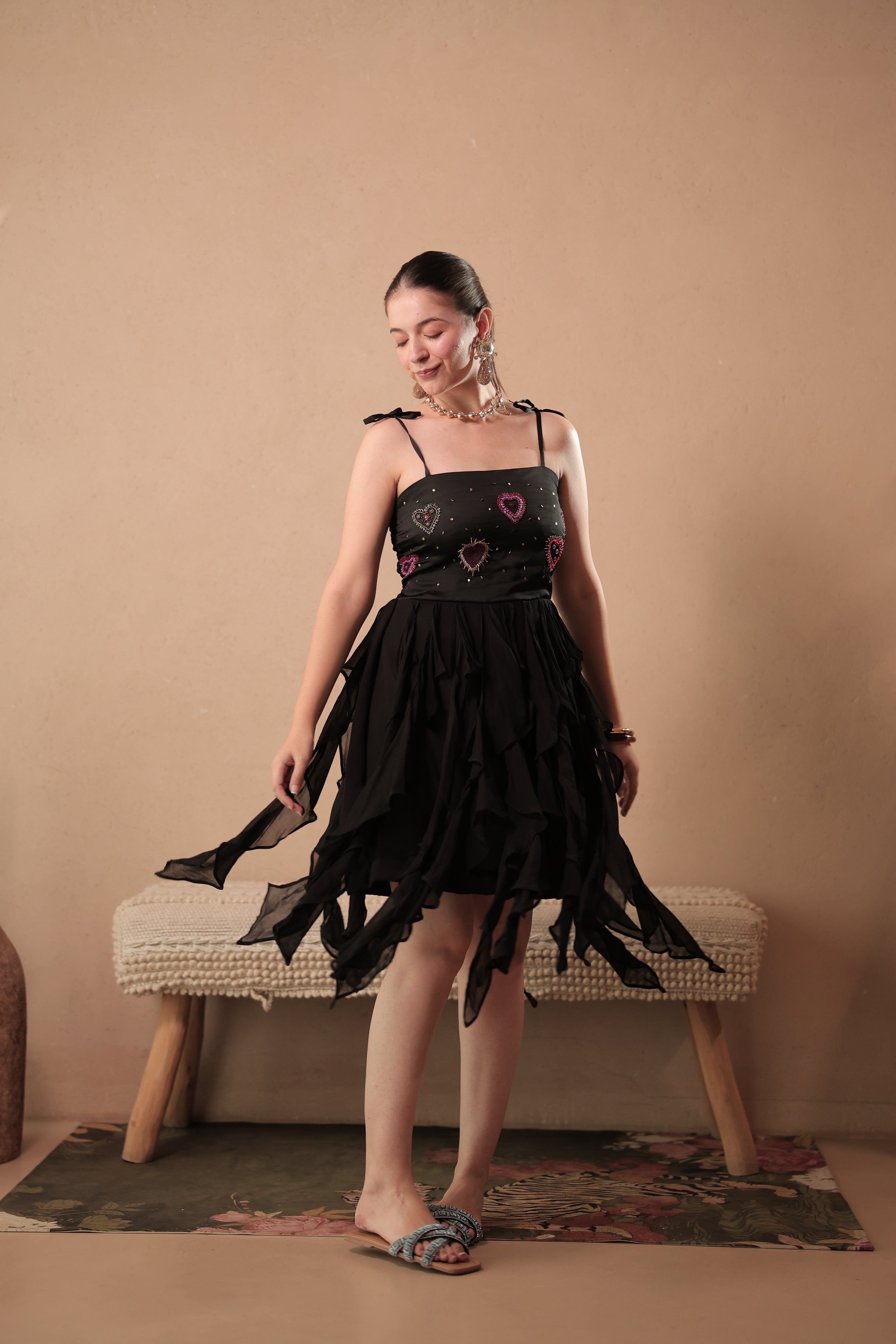I Heart You Dress in After Dark Black