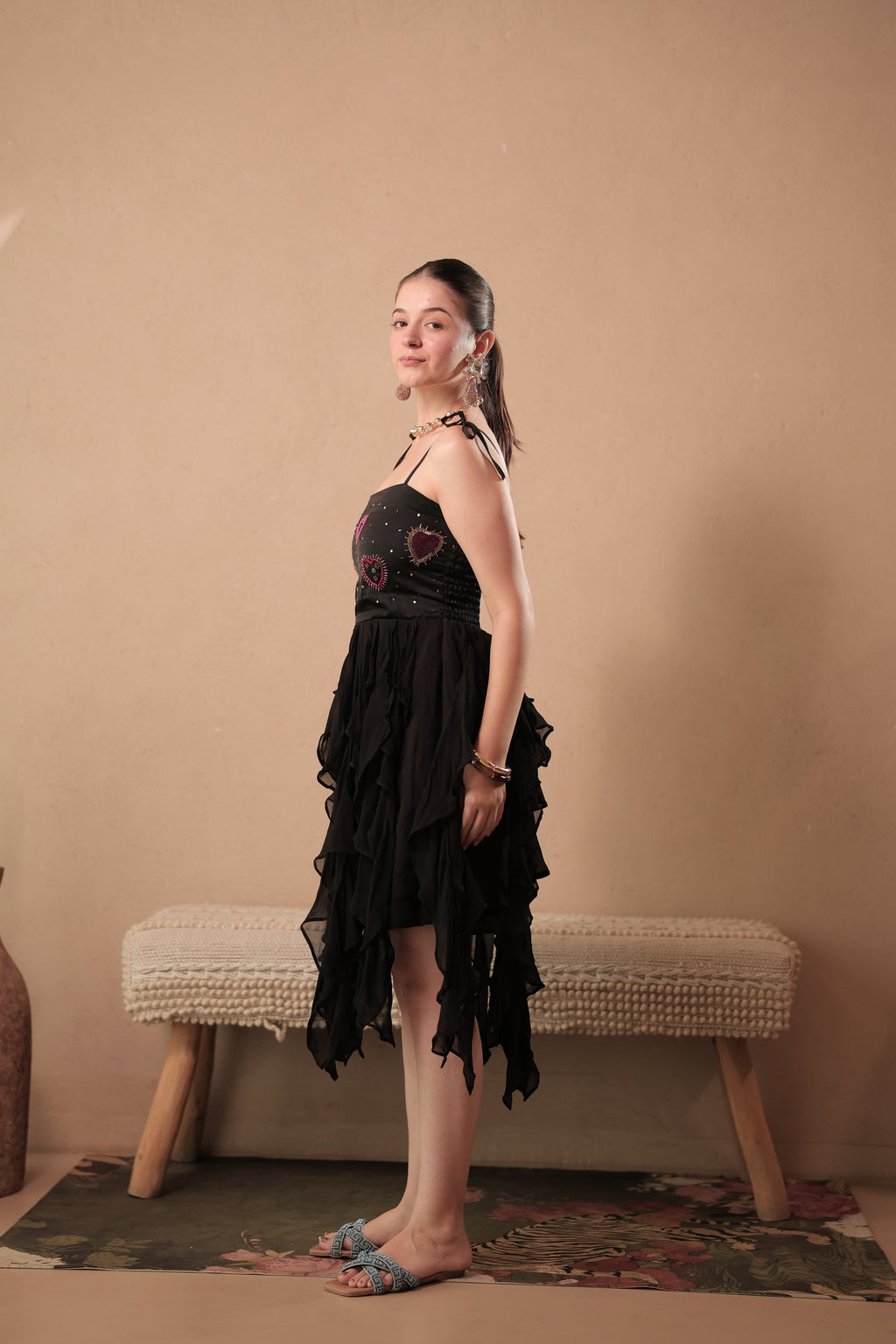 I Heart You Dress in After Dark Black