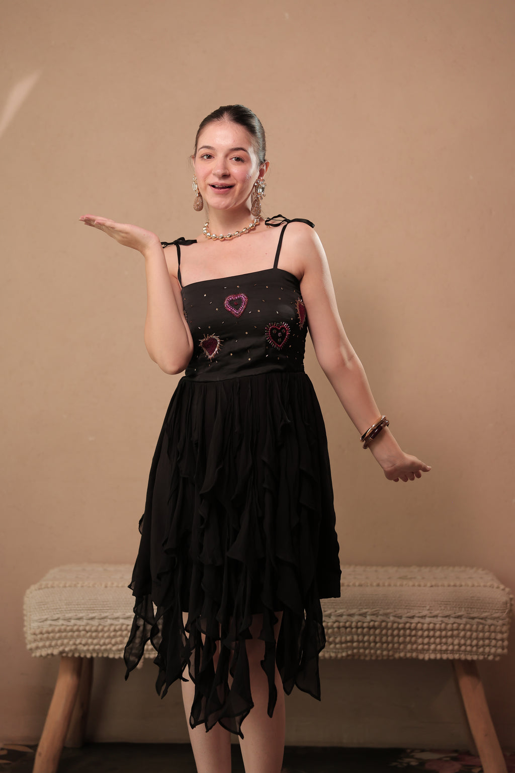 I Heart You Dress in After Dark Black