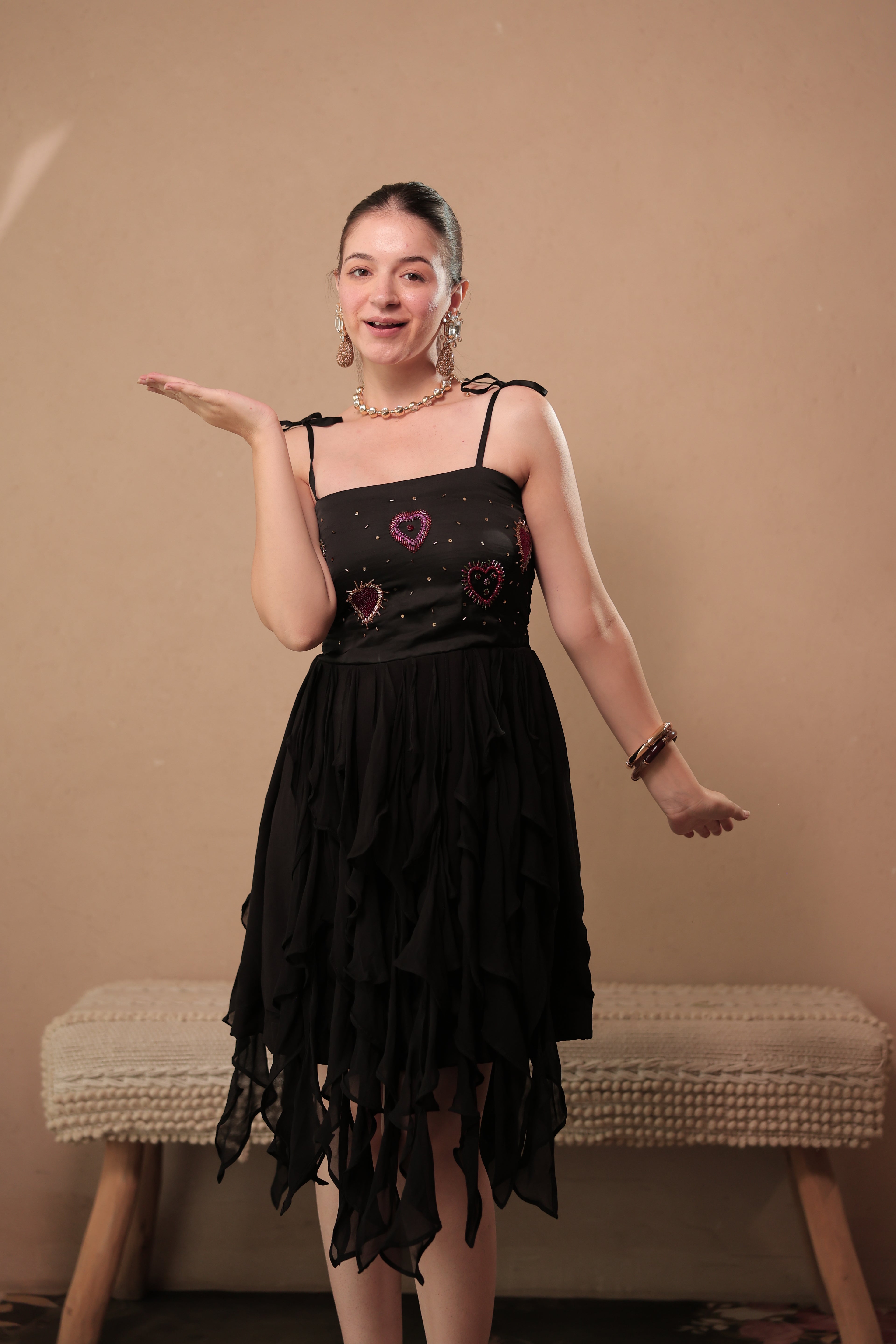 I Heart You Dress in After Dark Black