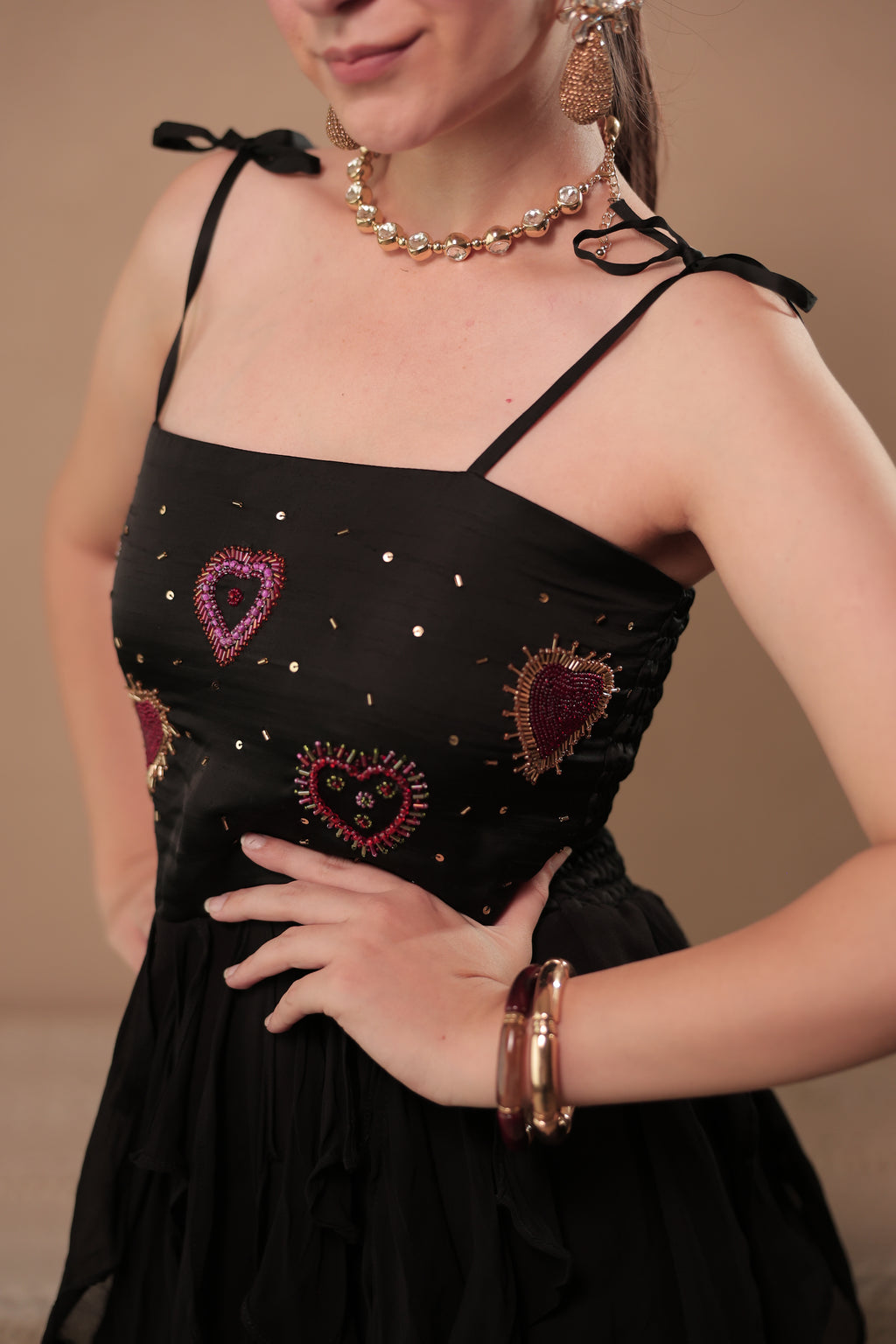 I Heart You Dress in After Dark Black