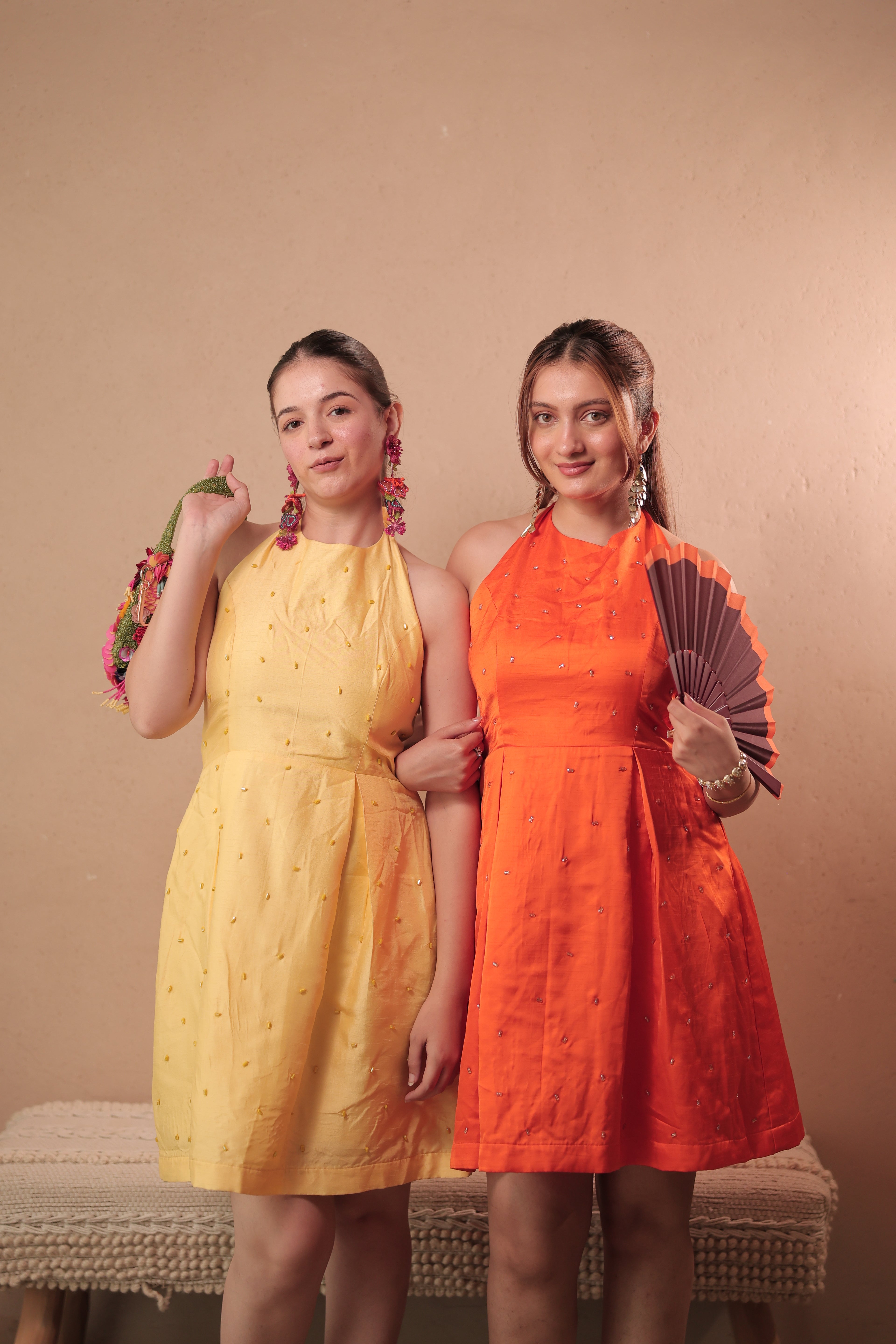Sunset Halter Dress in Limoncello Yellow