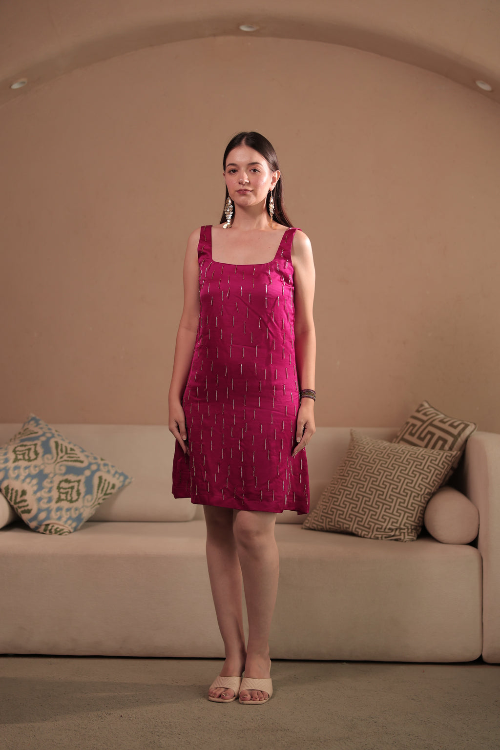 Dancing Light Dress in Barbie Pink