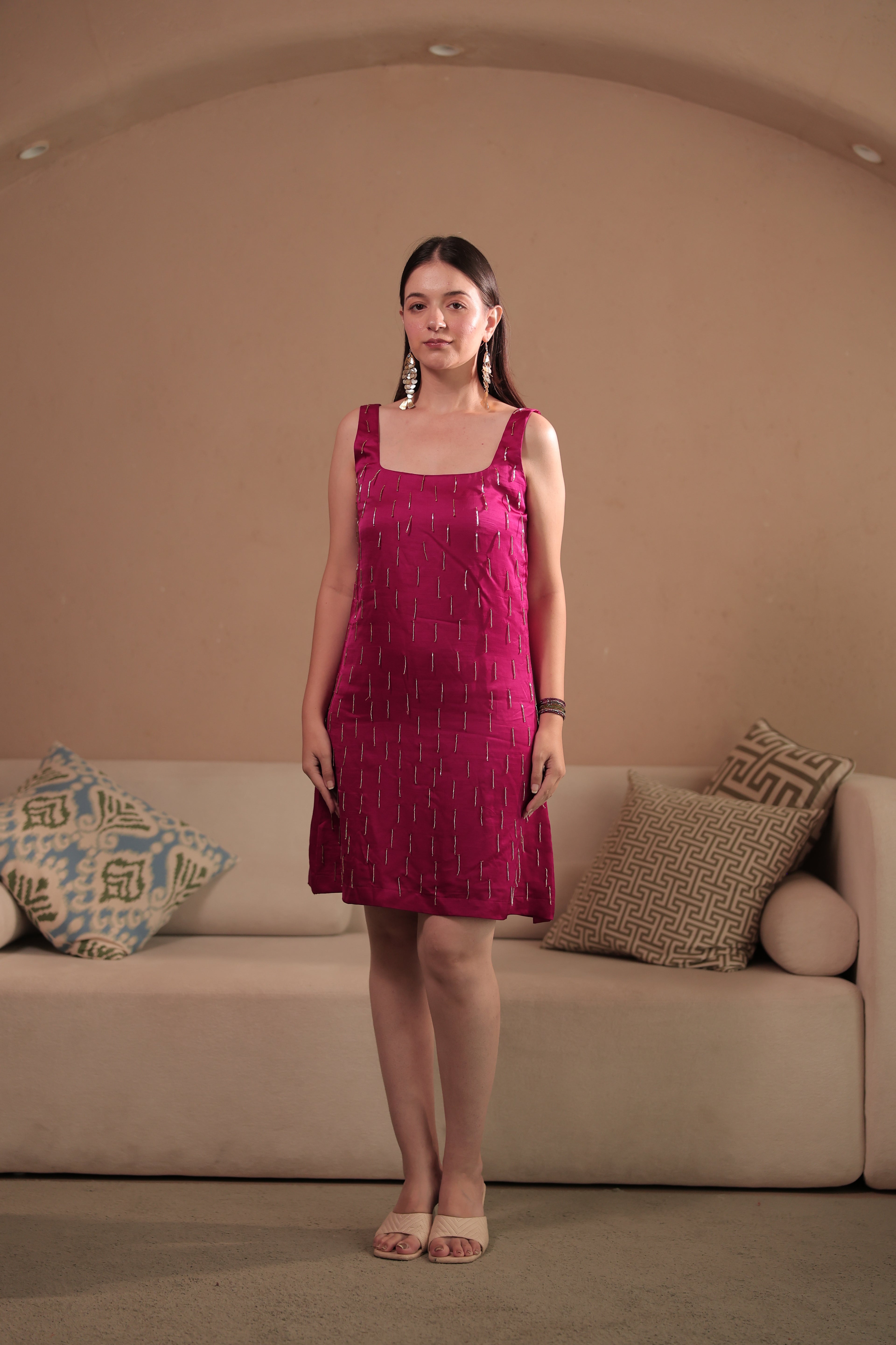 Dancing Light Dress in Barbie Pink