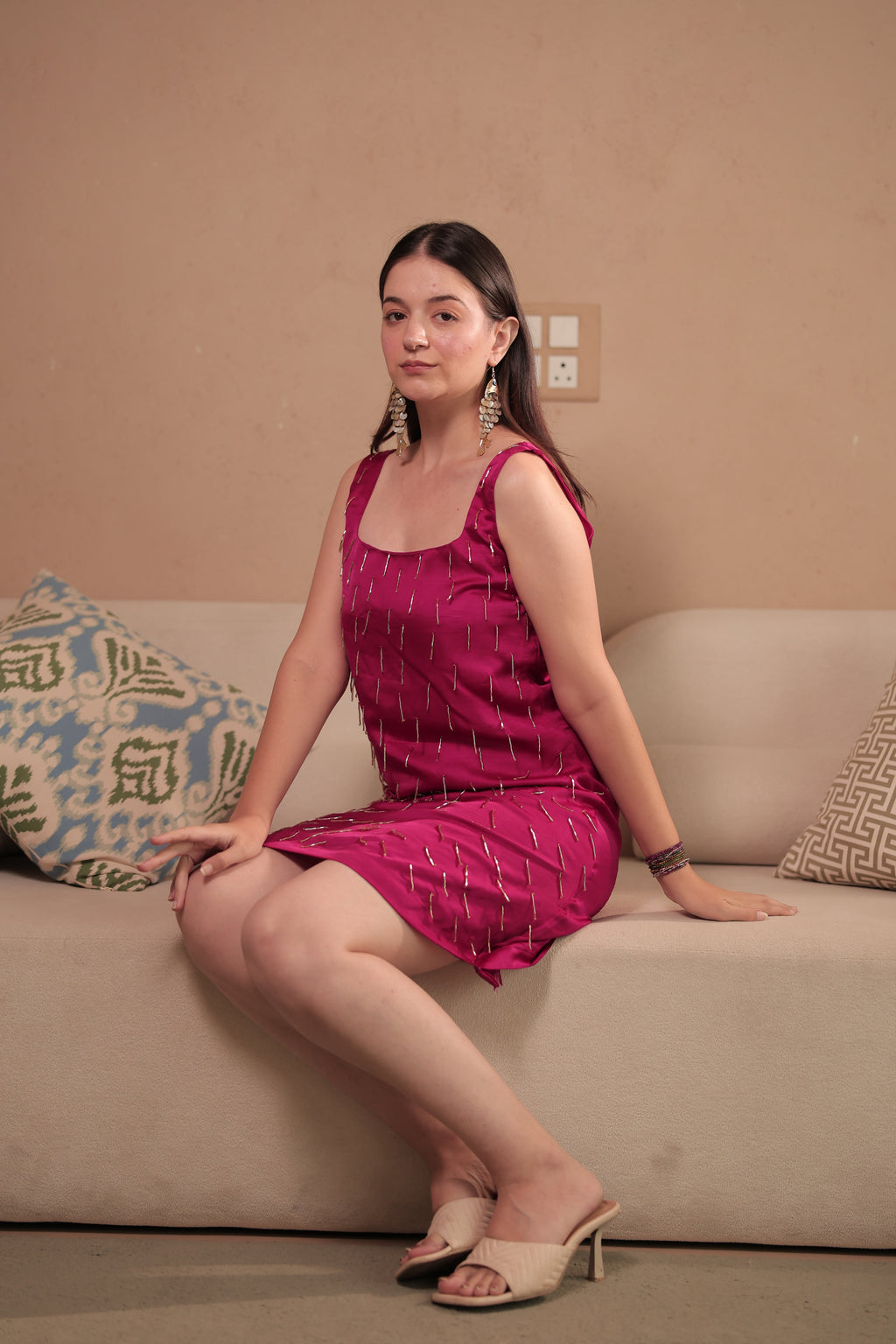 Dancing Light Dress in Barbie Pink
