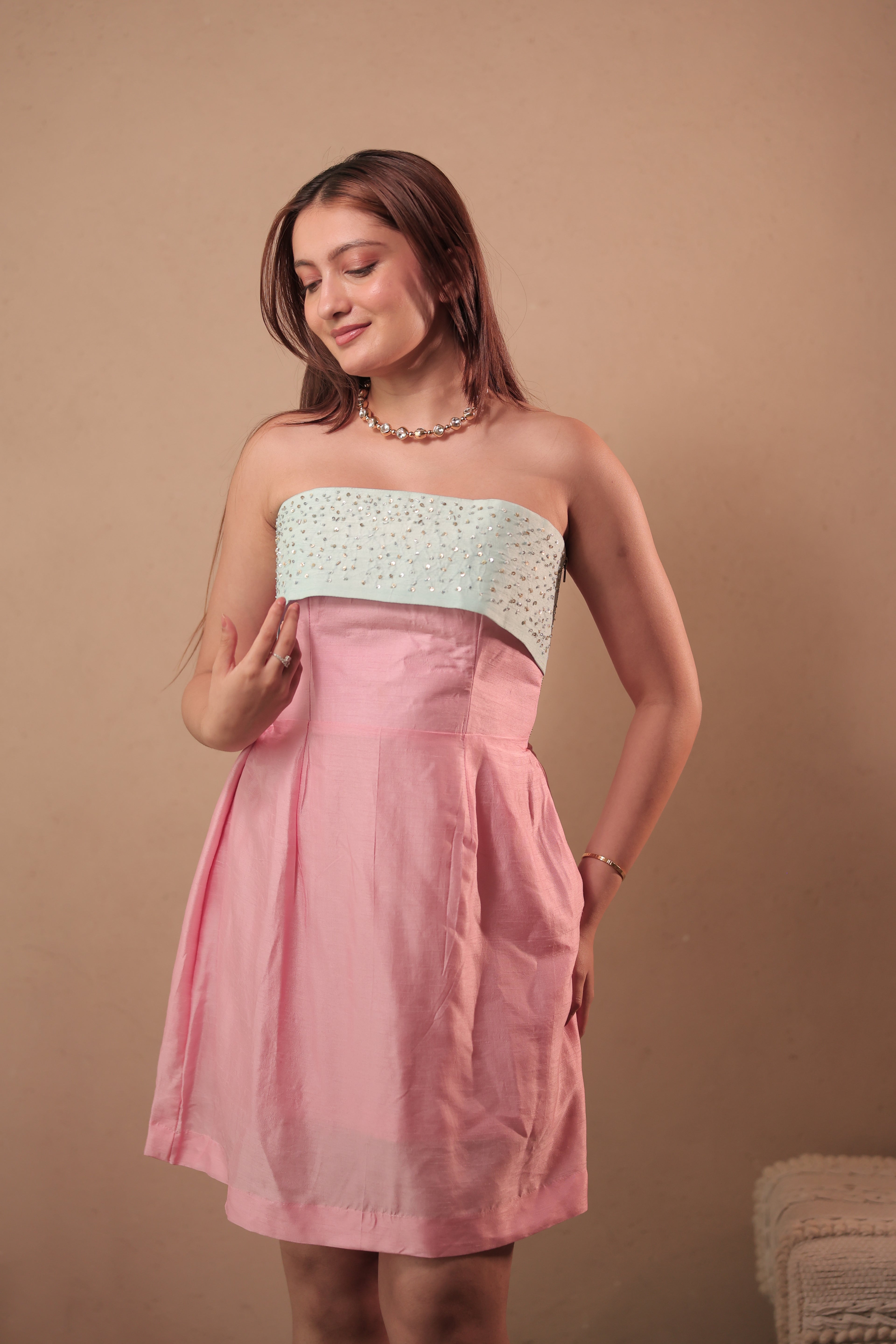 Confetti Crush Dress in Bubblegum Pink