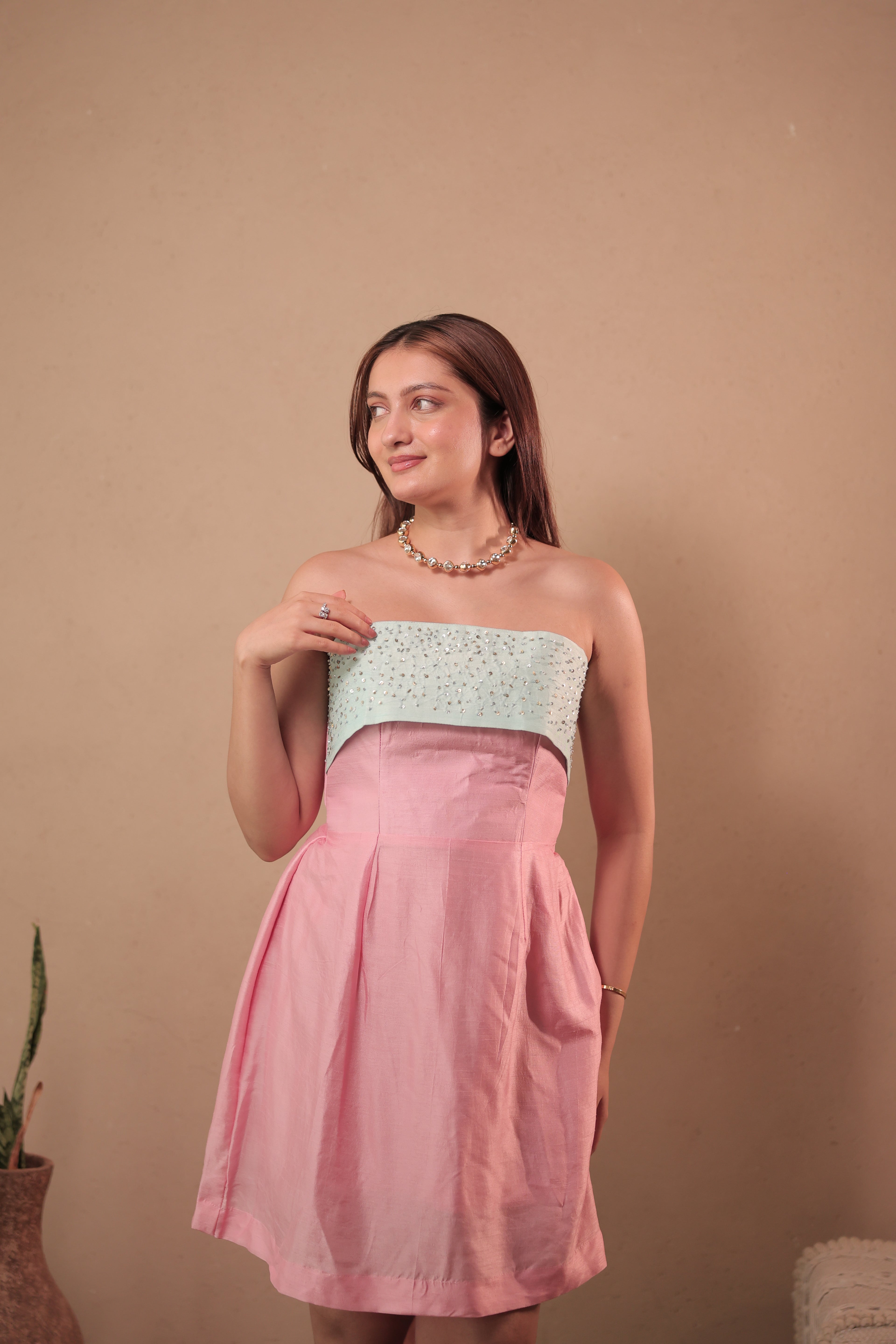 Confetti Crush Dress in Bubblegum Pink