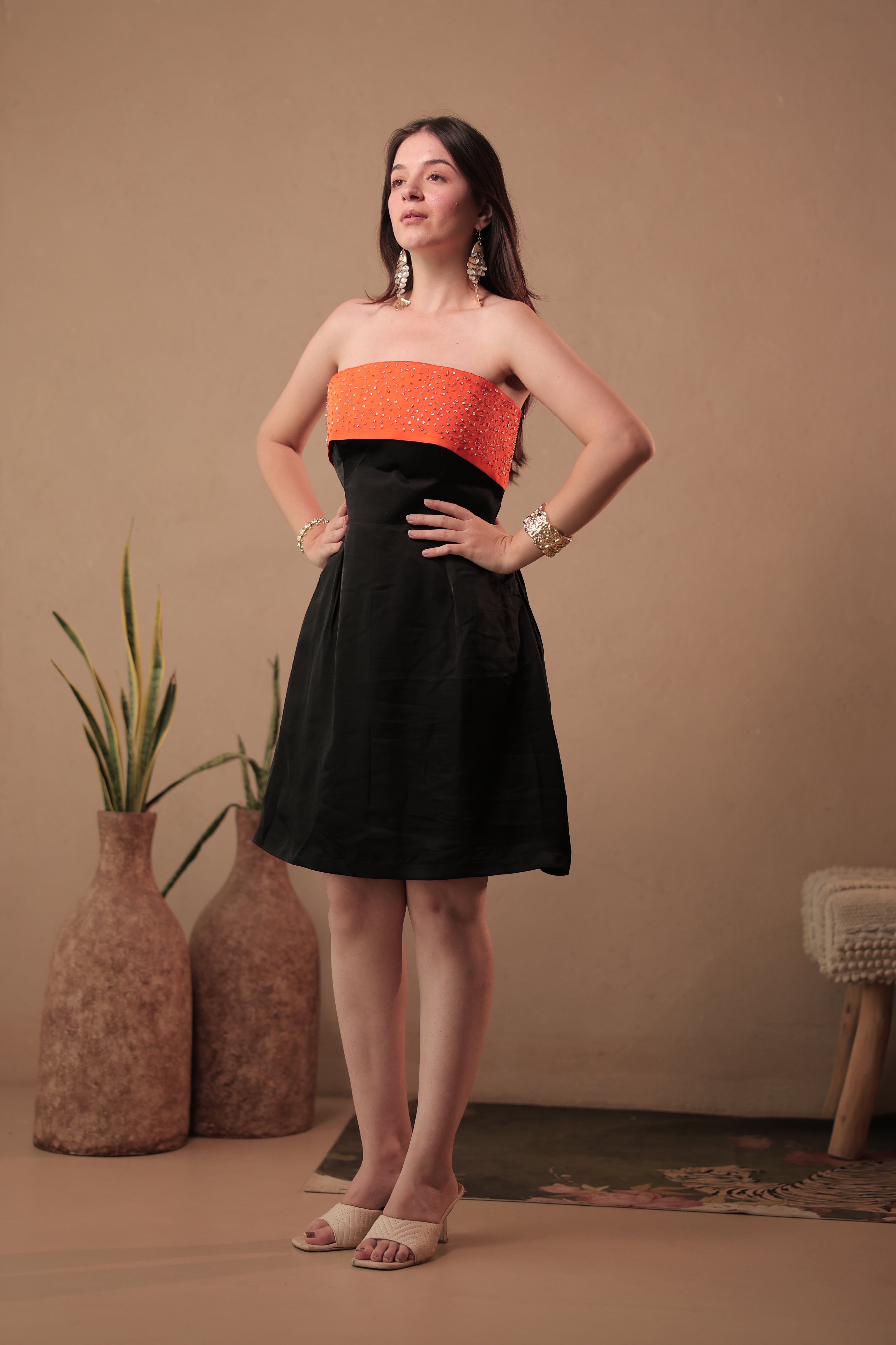 Confetti Crush Dress in After Dark Black