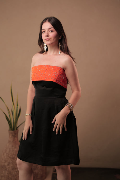 Confetti Crush Dress in After Dark Black