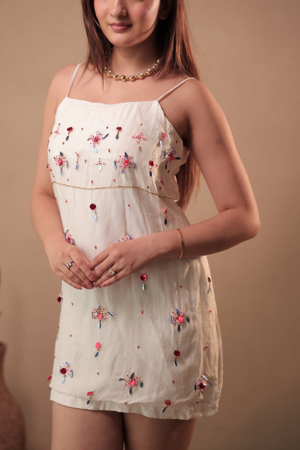 Misty Coast Dress in Marshmallow White