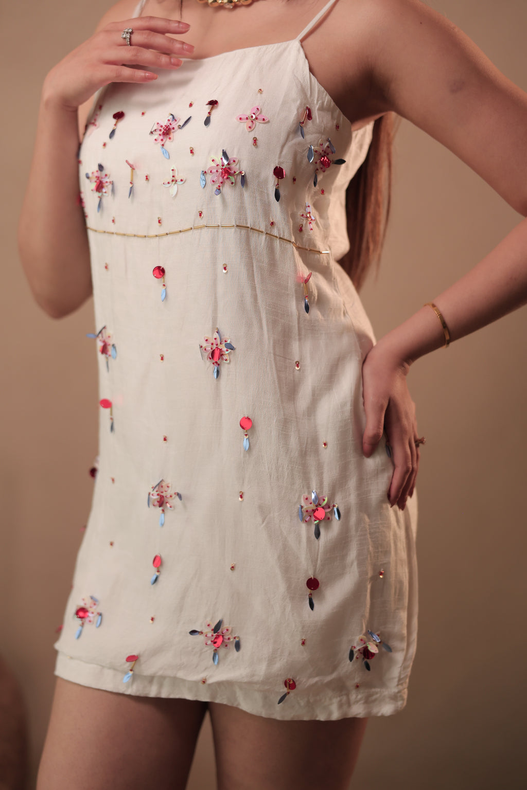 Misty Coast Dress in Marshmallow White