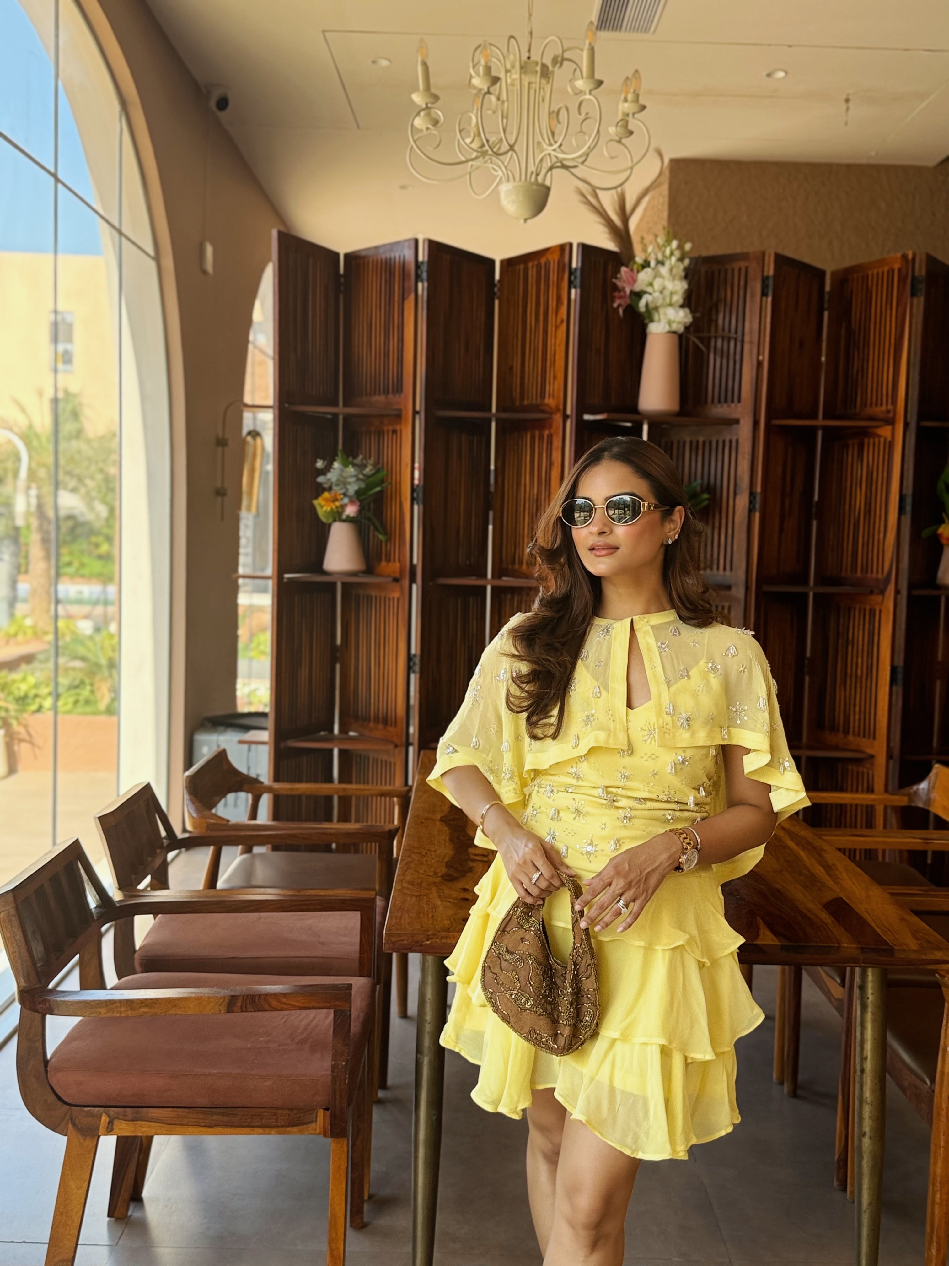 Sorbet Cape in Lemon Yellow