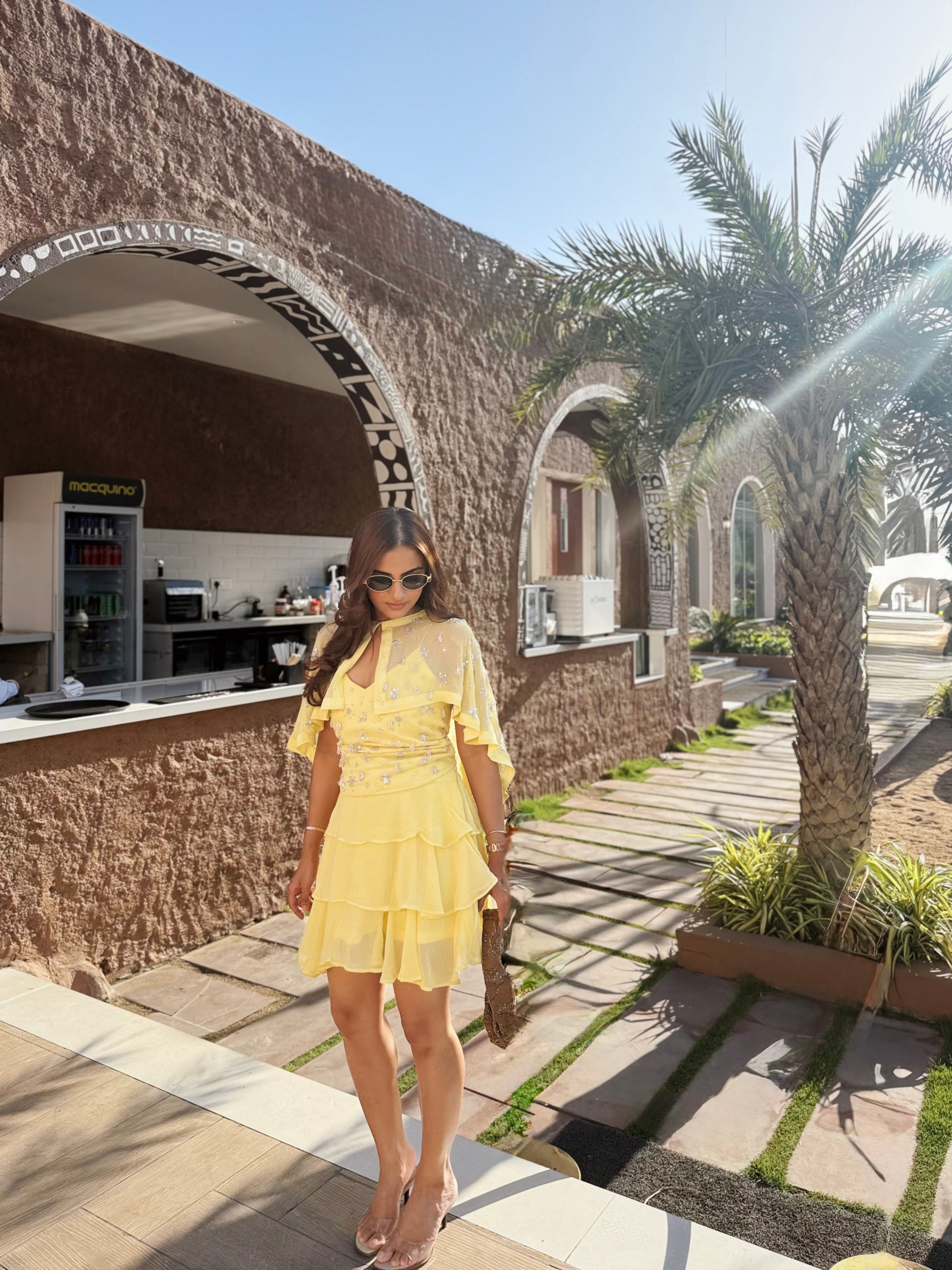 Sorbet Three Piece Set in Lemon Yellow